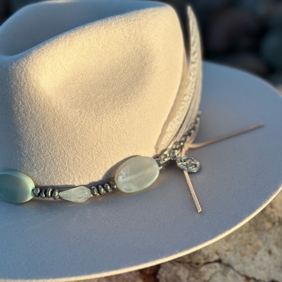 Aquamarine Fire Agate Hat Band - Picture 5 of 5